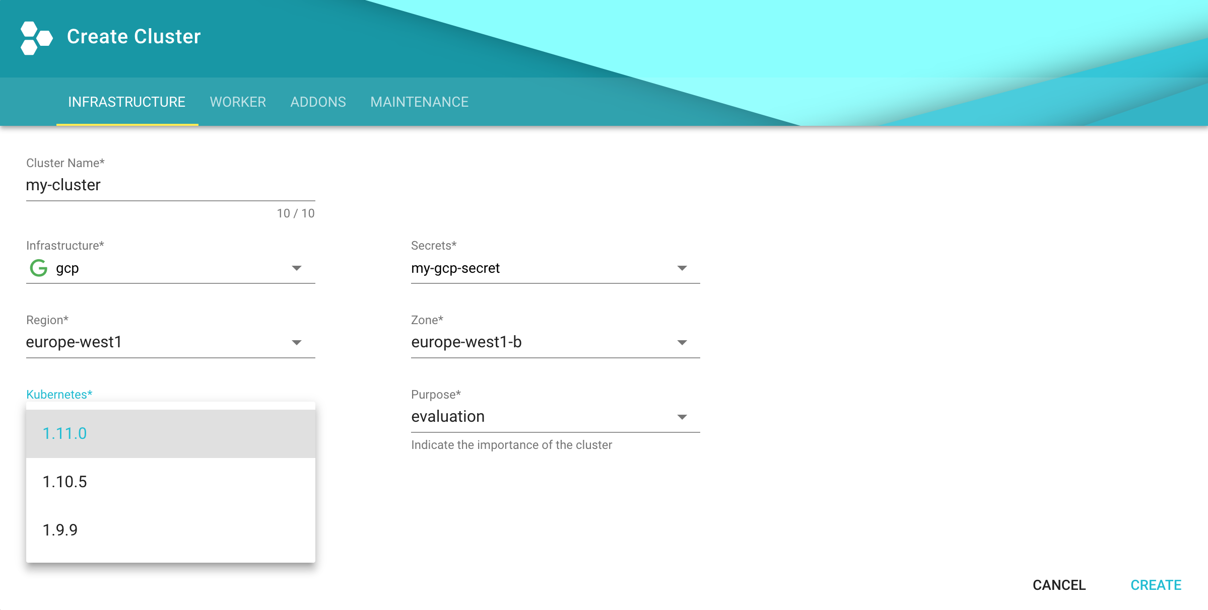 shoot creation via the dashboard shoot creation